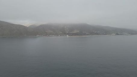 Cloudy drone shots of the coast of Malibu 1